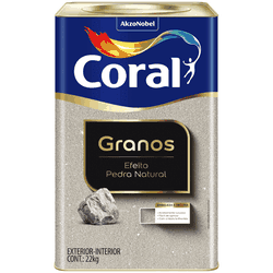 Coral granos efeito pedra natural lata fina 22kg base