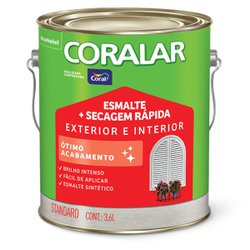 Coralar esmalte + sec. rapida bril. galao marrom con.