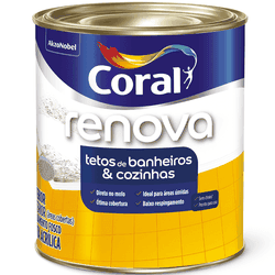 Coral renova tetos quarto branco