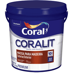 Coralit massa para madeira galao 5,7kg