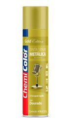 Tinta spray chemicolor metalica dourada