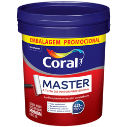 Coral master premium balde plastico 20l branco