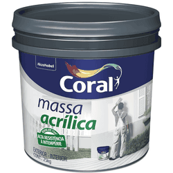 Massa acrilica 25kg branco balde