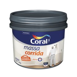 Massa corrida 20kg branco balde plastico
